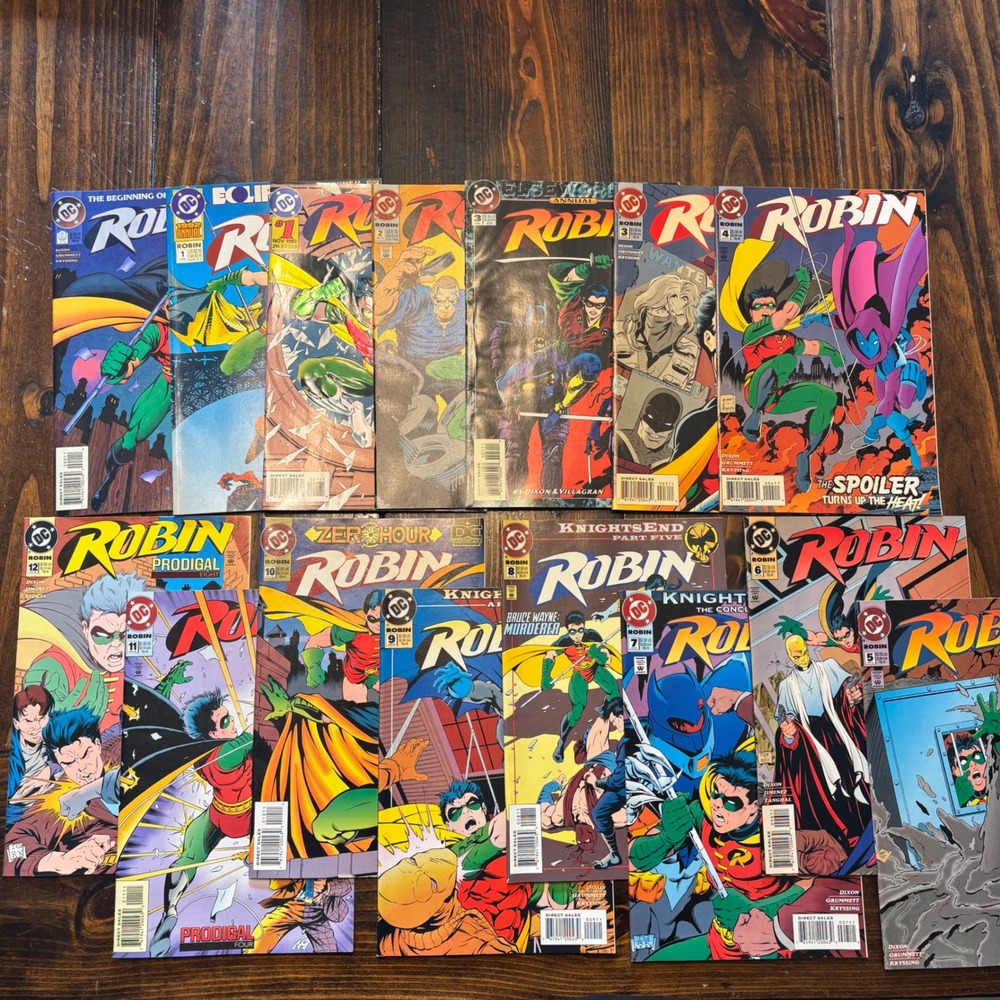 DC Comics Robin Tim Drake Lot 14 Issues 0-12 1992 1994 Annuals Knightfall 90s